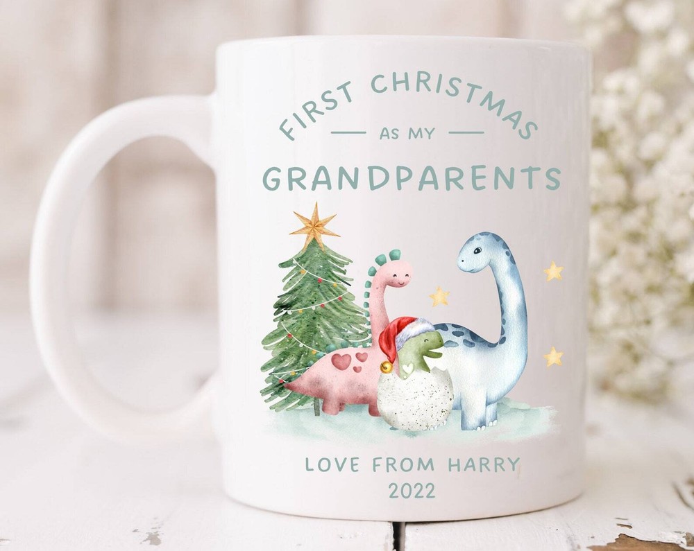 First Christmas As Grandparents Mug Cup 1st Christmas Present 2022 Name Mug