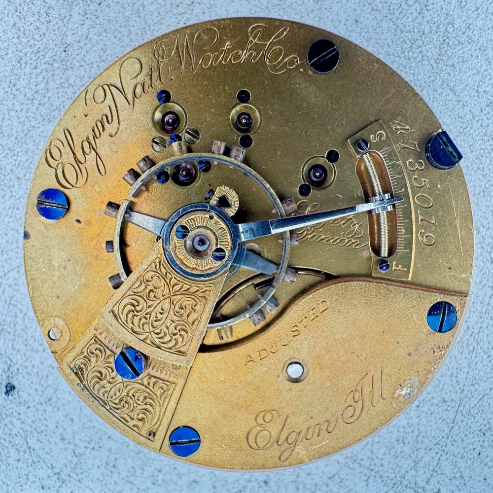Antique 1893 Elgin 17J Hunter Case Pocket Watch Movement 18s 125 USA