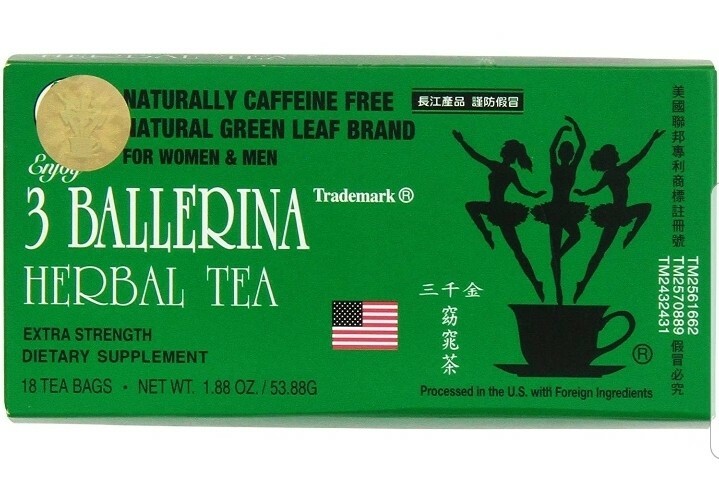 3 Ballerina Tea Dieters Herbal Tea 18 Bags Natural Green Supplement
