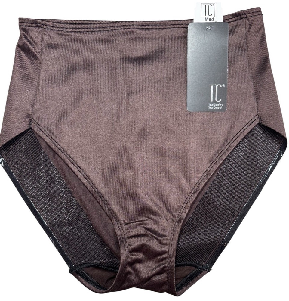 TC Fine Intimates Womens Shaping Brief Panty Brown Espresso Medium Control Underwear
