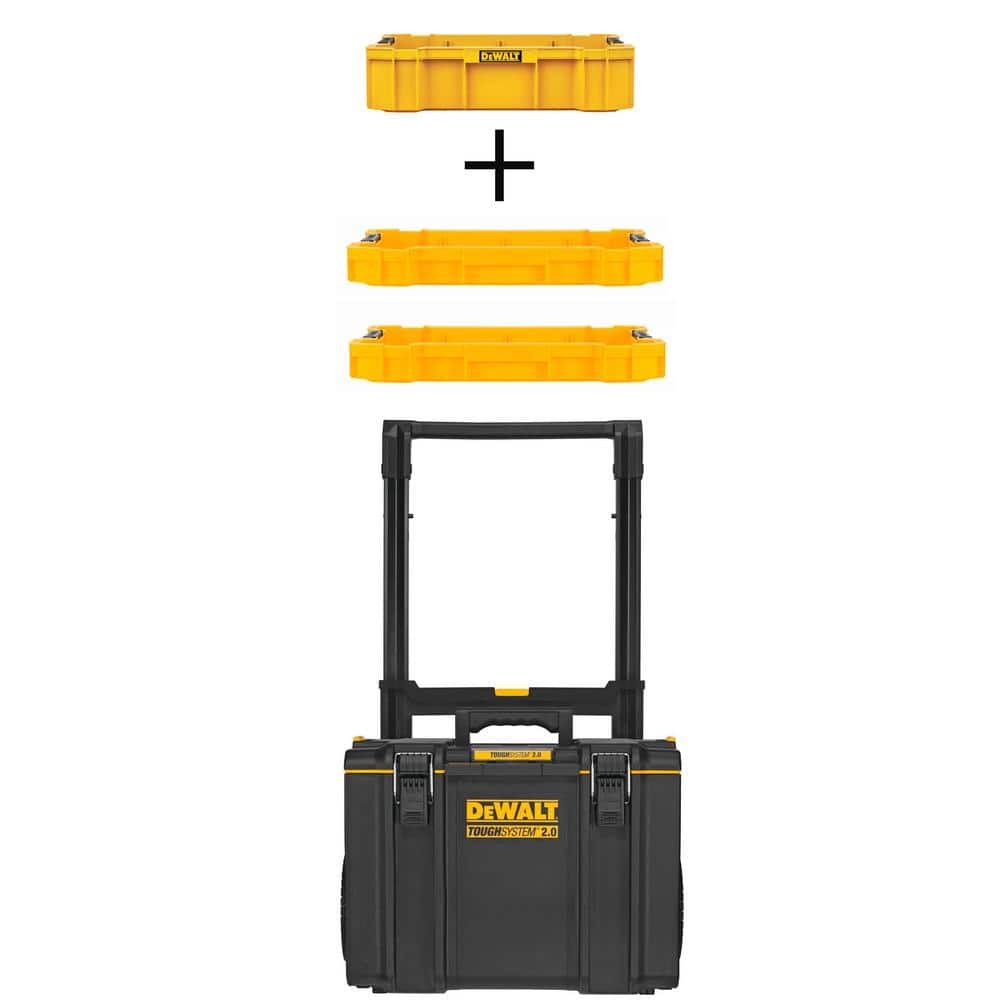 Dewalt TOUGHSYSTEM 2.0 24-Inch Deep Tool Tray with 2 Shallow Trays