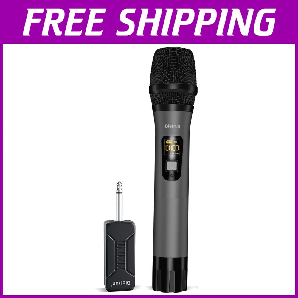 Rechargeable UHF Wireless Handheld Microphone for Karaoke Events & Live Performances