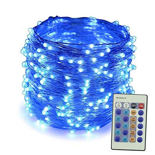 Dimmable LED String Lights,100Ft 300 LEDs Silver Wire Starry String Lights