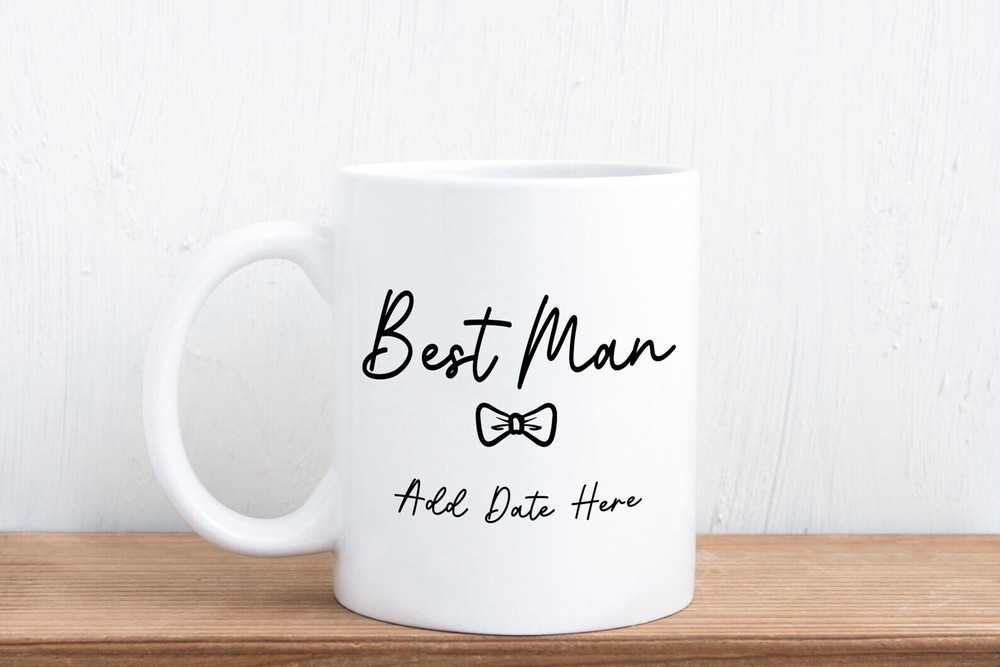 Personalised Best Man Wedding Date Gift Mug