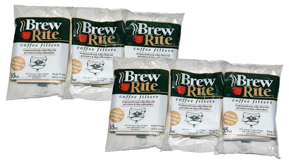 Brew Rite Rockline 6-Pack Percolator Coffee Filters 55ct Each  