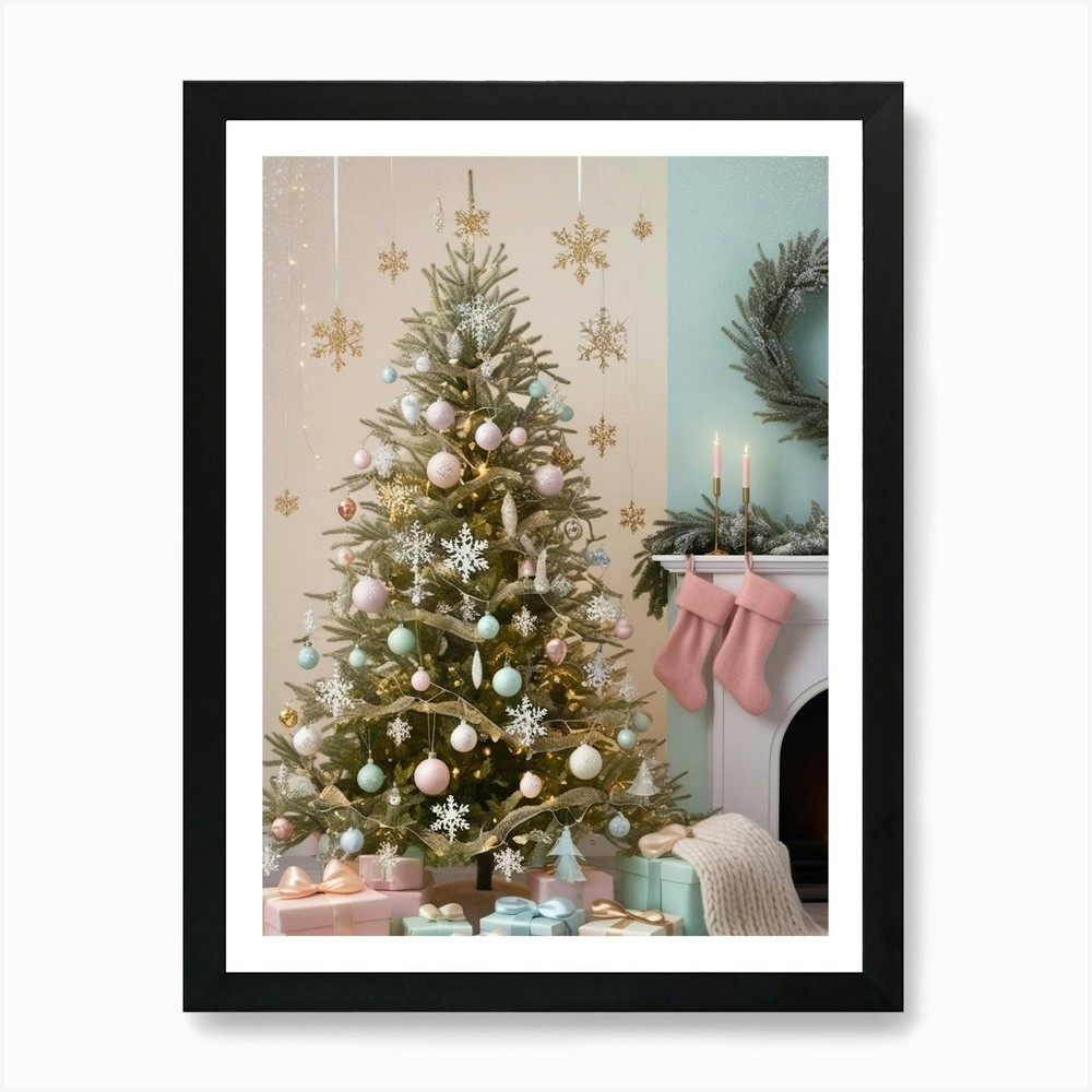 Christmas Tree 12 Art Print Framed Wall Art Poster Canvas Print Picture
