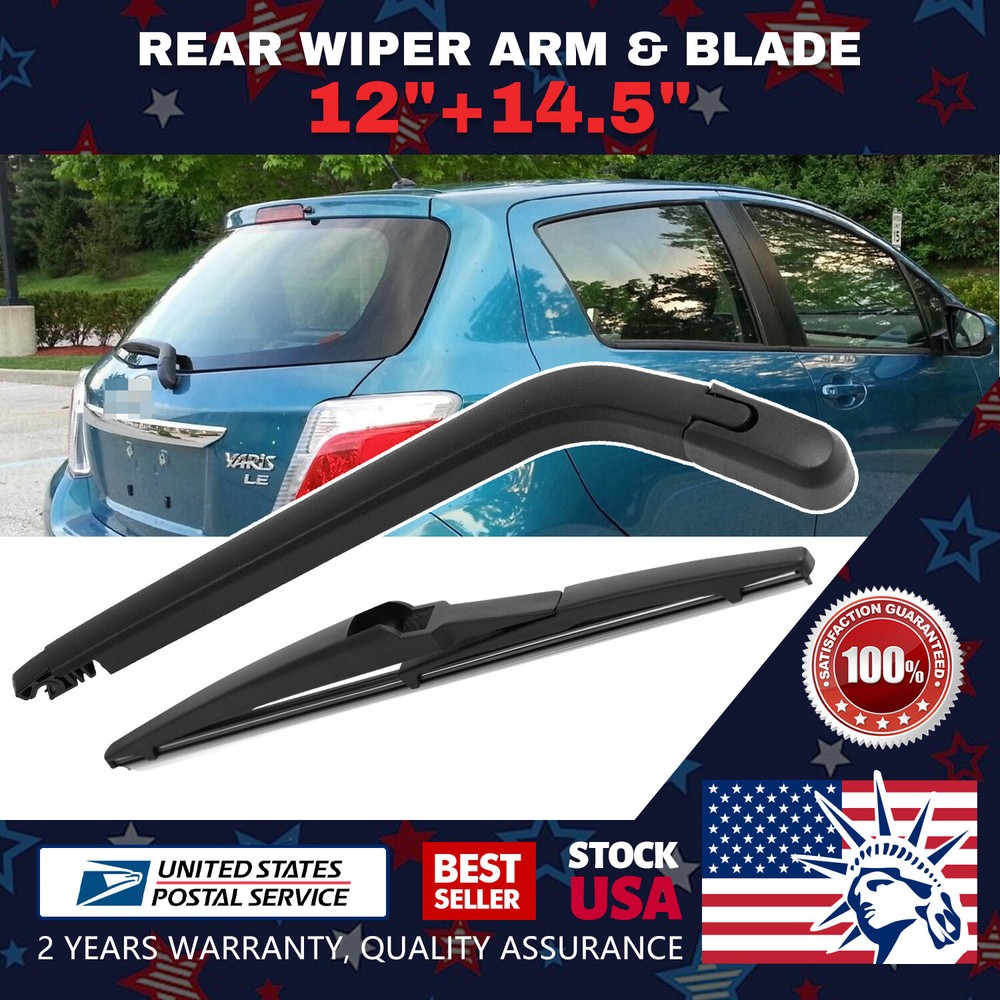 One Set 12''+14.5'' Premium Soft rubber Windshield Rear Wiper Blade All Season