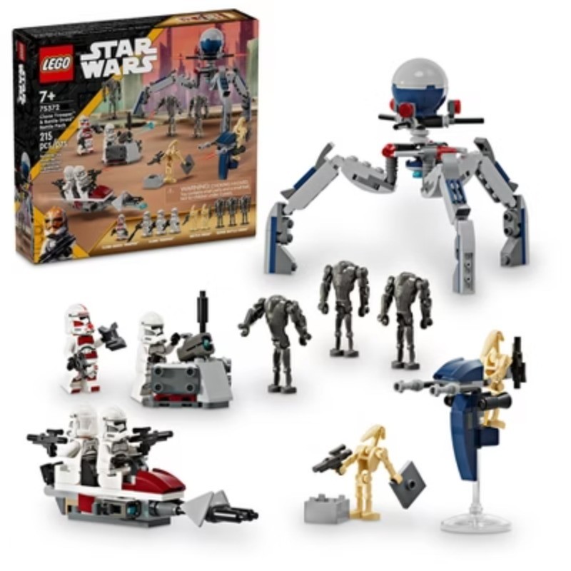 LEGO Star Wars Clone Trooper vs Battle Droid Army Building Set 75372