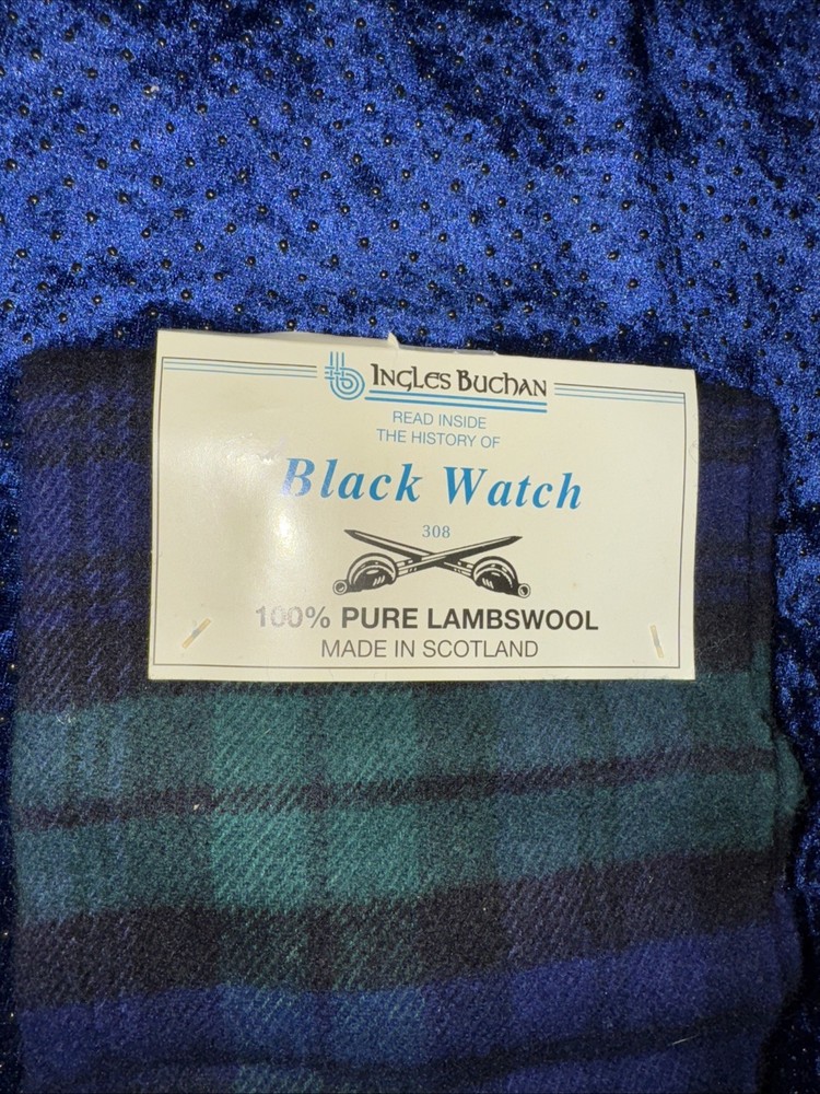 Black Watch Tartan Wool Winter Scarf 100% New Wool Scottish Made