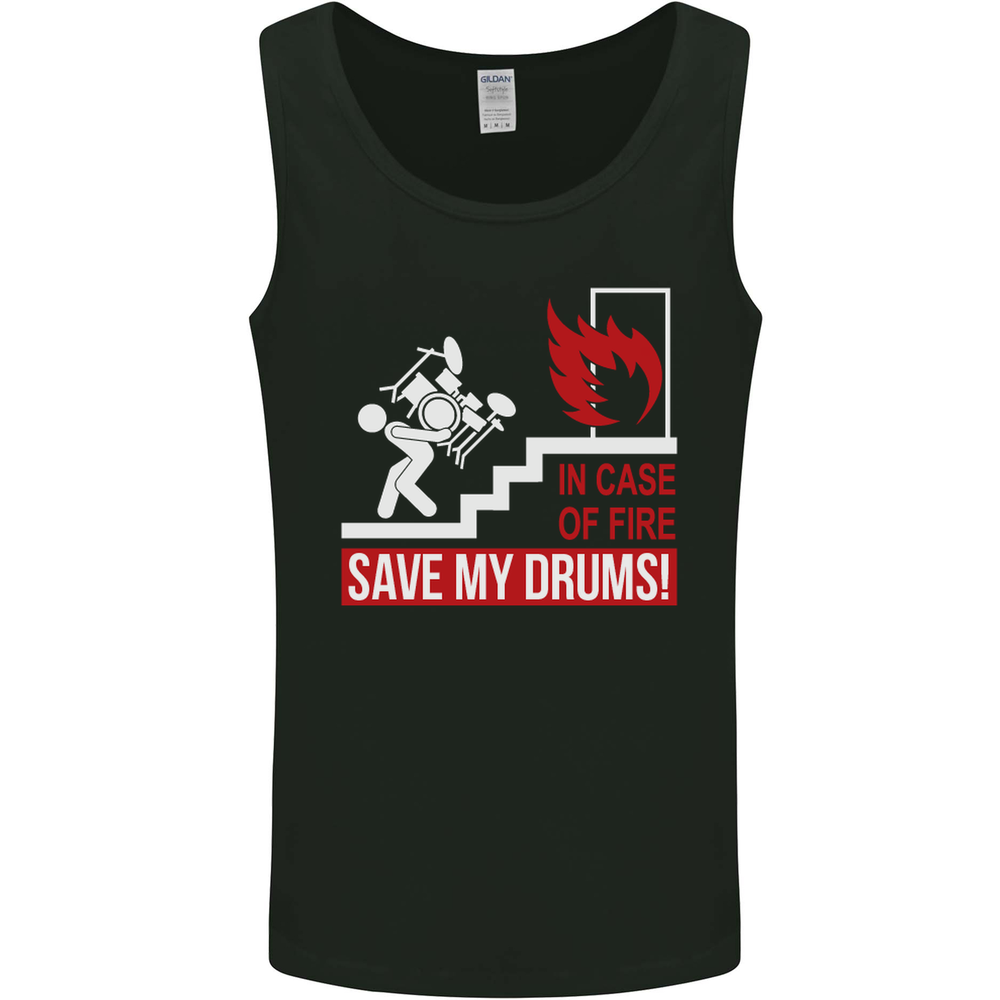 Emergency Drums Drummer Drumming Mens Vest Tank Top