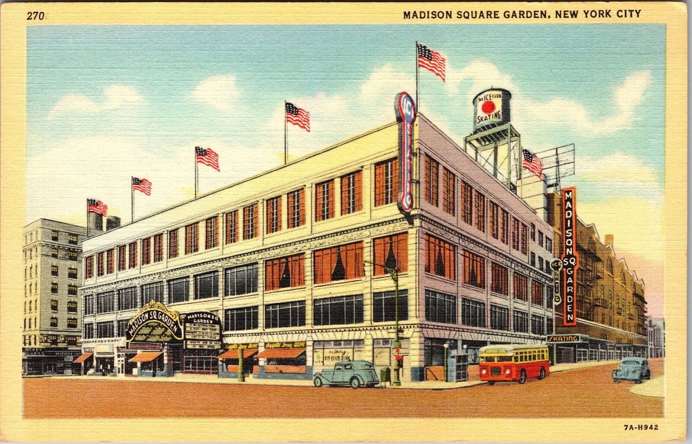 New York City NY, Madison Square Garden, Vintage Postcard