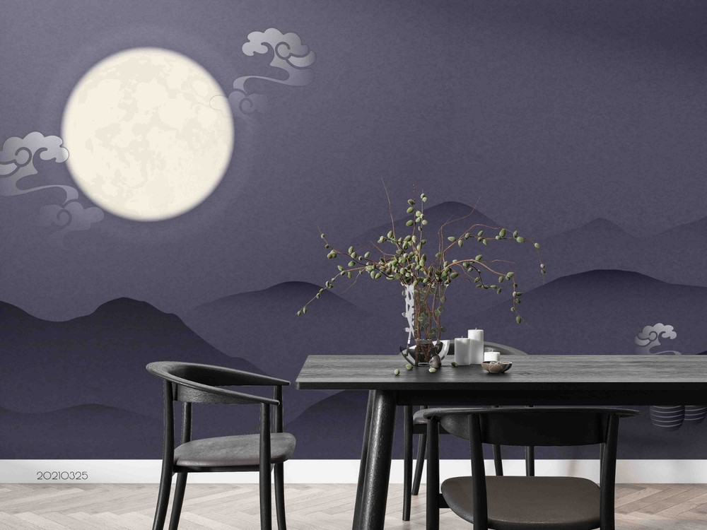 3D Chinese Style Landscape Painting Wall Murals Wallpaper Murals Wall Sticker 2