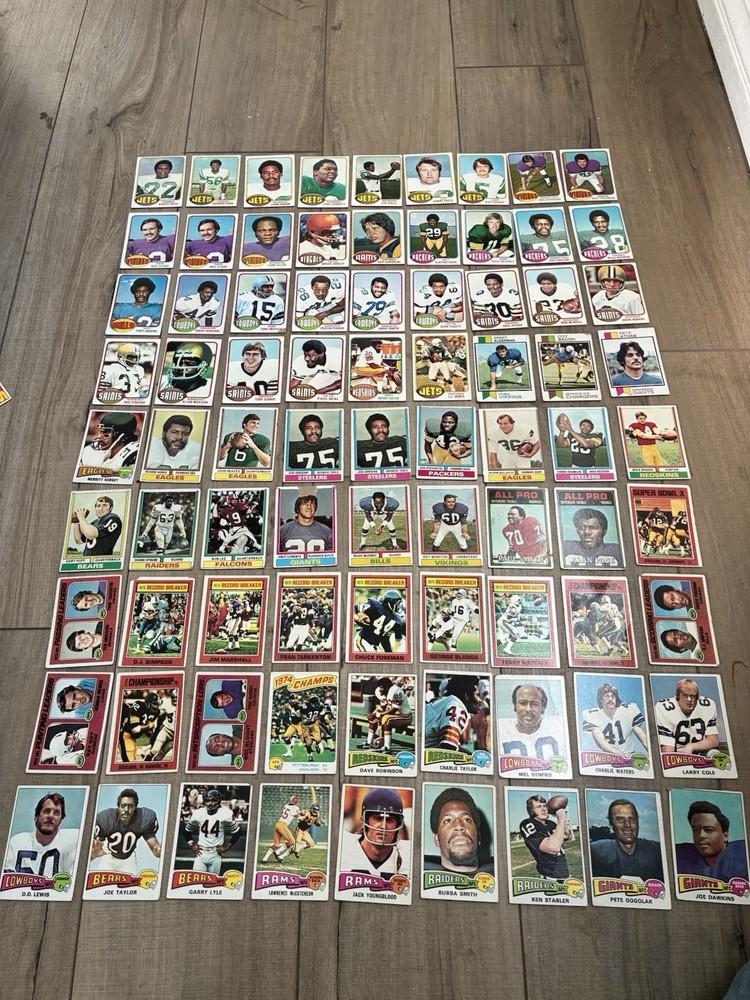 489  Cards 1970’s  Topps Football VG Lot Vintage Card Collection
