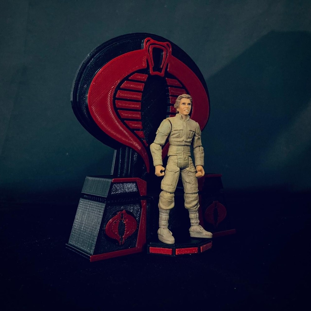 Custom Cobra Commander Throne #2 (Red) for 3.75 inch (1:18) Figure Diorama