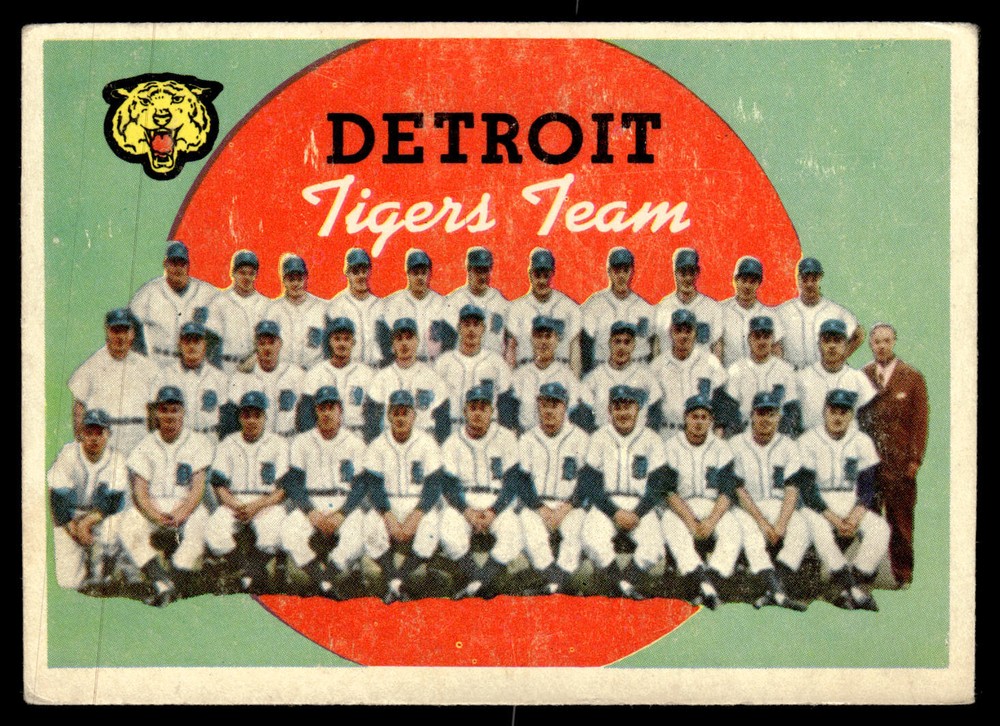 1959 Topps Detroit Tigers Team Card & Checklist 329 353-429 Vintage Baseball
