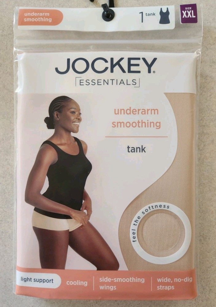 Jockey Essentials Women's XXL Underarm Smoothing Tank BEIGE Nude #10725