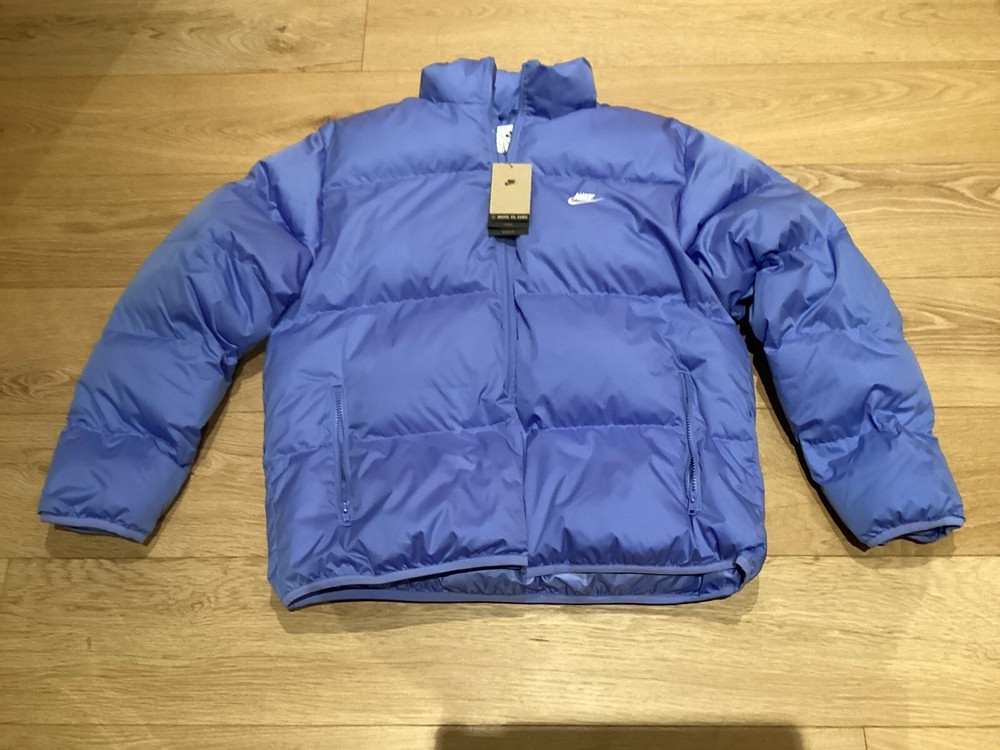 Nike Sportswear Club Puffer Jacket Polar Blue White FB7368-450 Men’s Size Large
