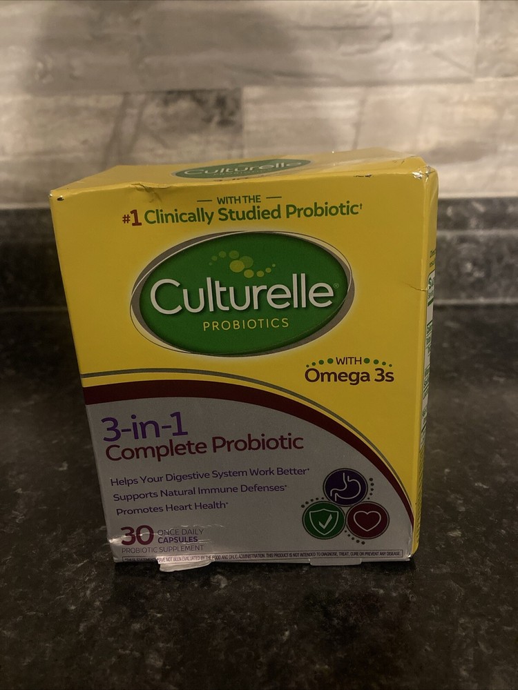 Culturelle 3-in-1 Complete Probiotic with Omega 3s - 30 Caps Exp. 03/2026