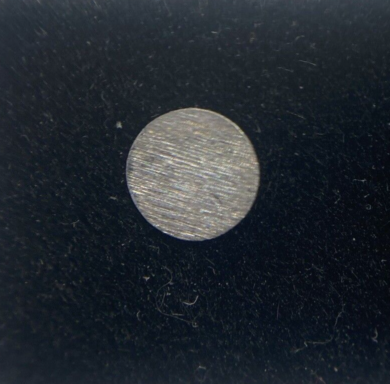 Sterling Silver Flat Round Earring Studs Womens Teens Black Ruthenium Plated 925