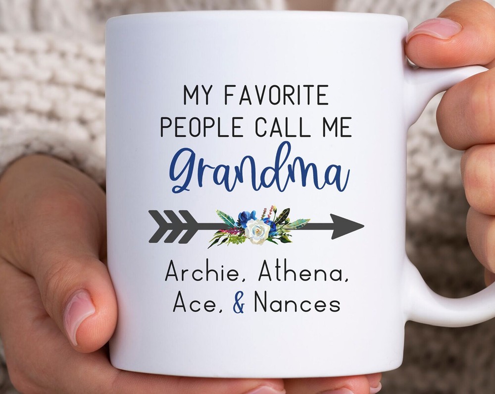 My Favorite People Call Me Grandma Coffee Mug Personalized Mug Mother's Day Gift