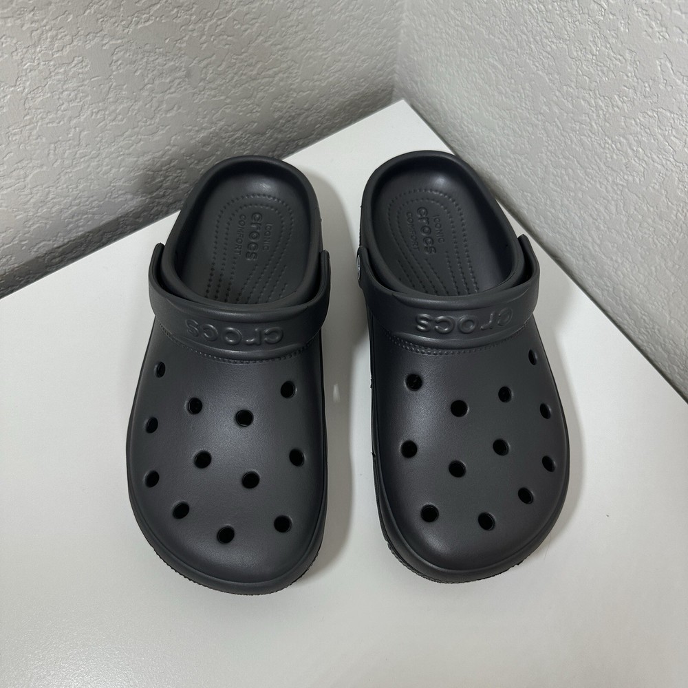 Crocs Classic Clogs Black Unisex Christmas Hanukkah {Womens 9 Mens 7} EUC