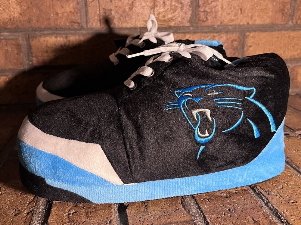 FOCO NFL Men's Carolina Panthers Plush Oversized Sneaker Slippers ✅ Size M - New