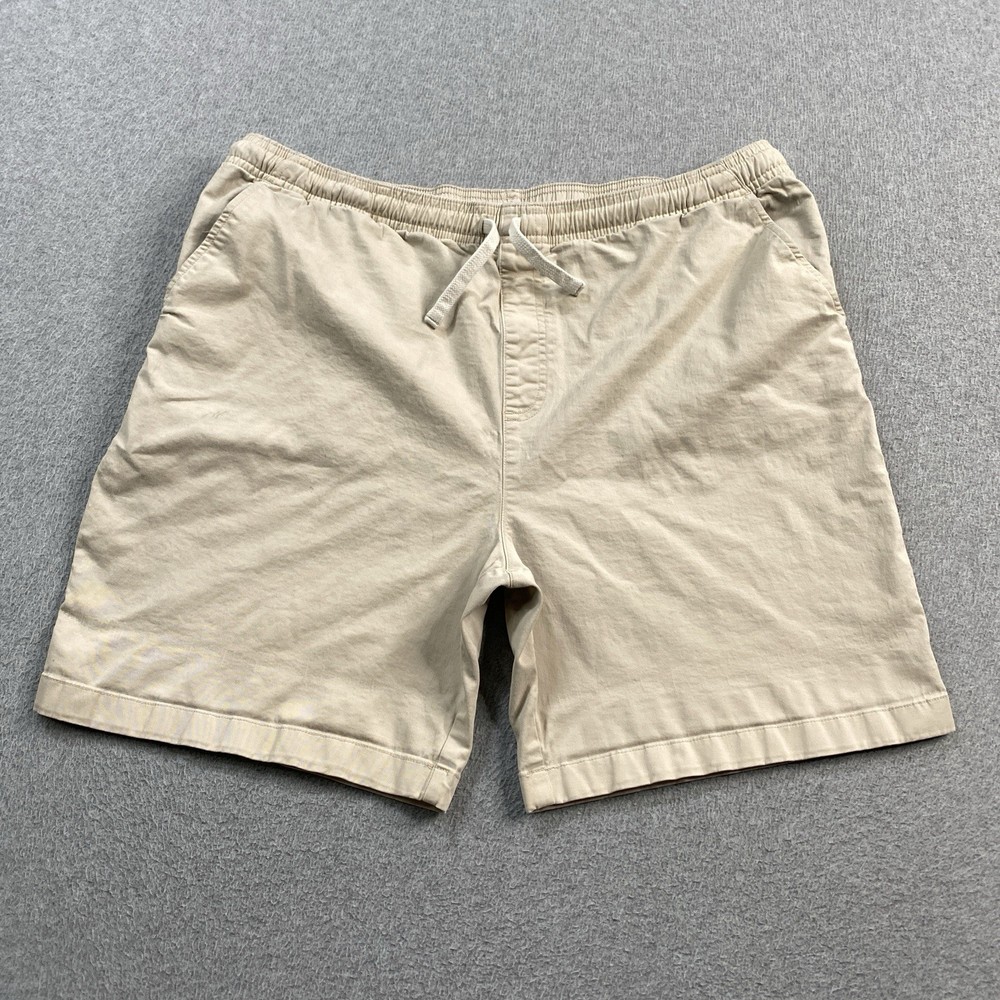 Chubbies Shorts Mens 2XL Chino Casual 7” Inseam Drawstring Tan Stretch Summer *