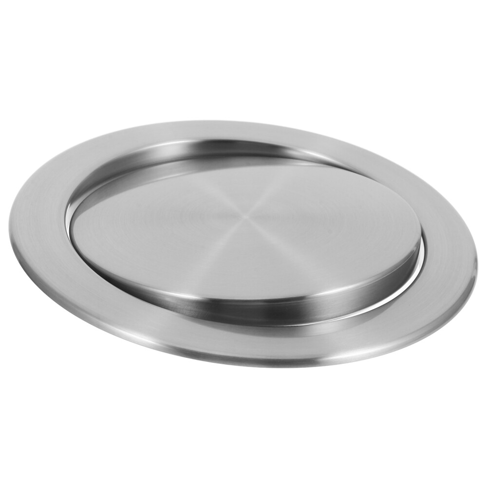 Recessed Countertop Cover Trash Bin Flap Lid Stainless Steel Garbage