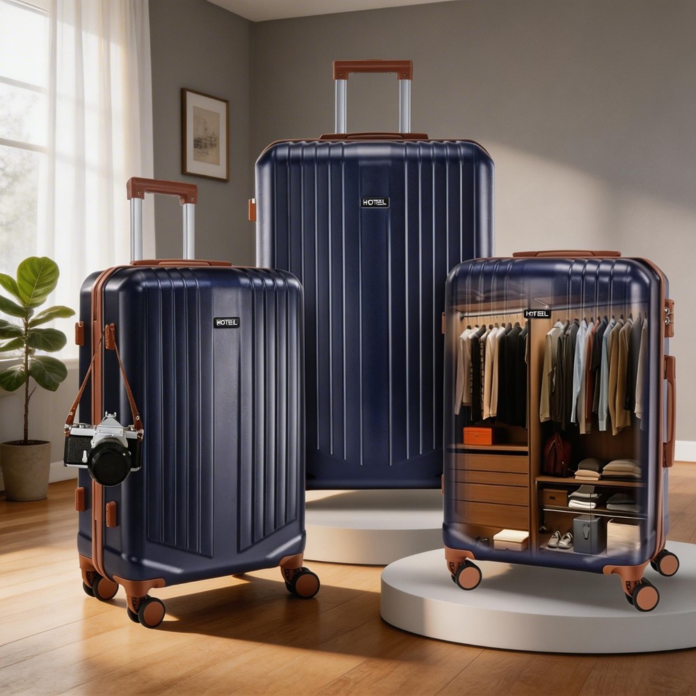 Luggage Set 3 Piece ABS+PC Hard Shell Suitcases 20