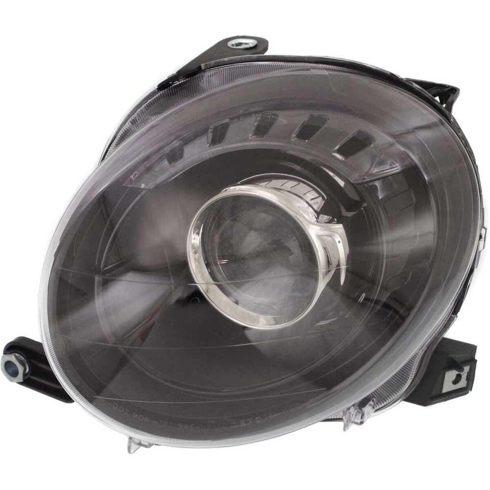 Headlight For 2012-2019 Fiat 500 Driver Side With Black Trim Chrome Trim -CAPA