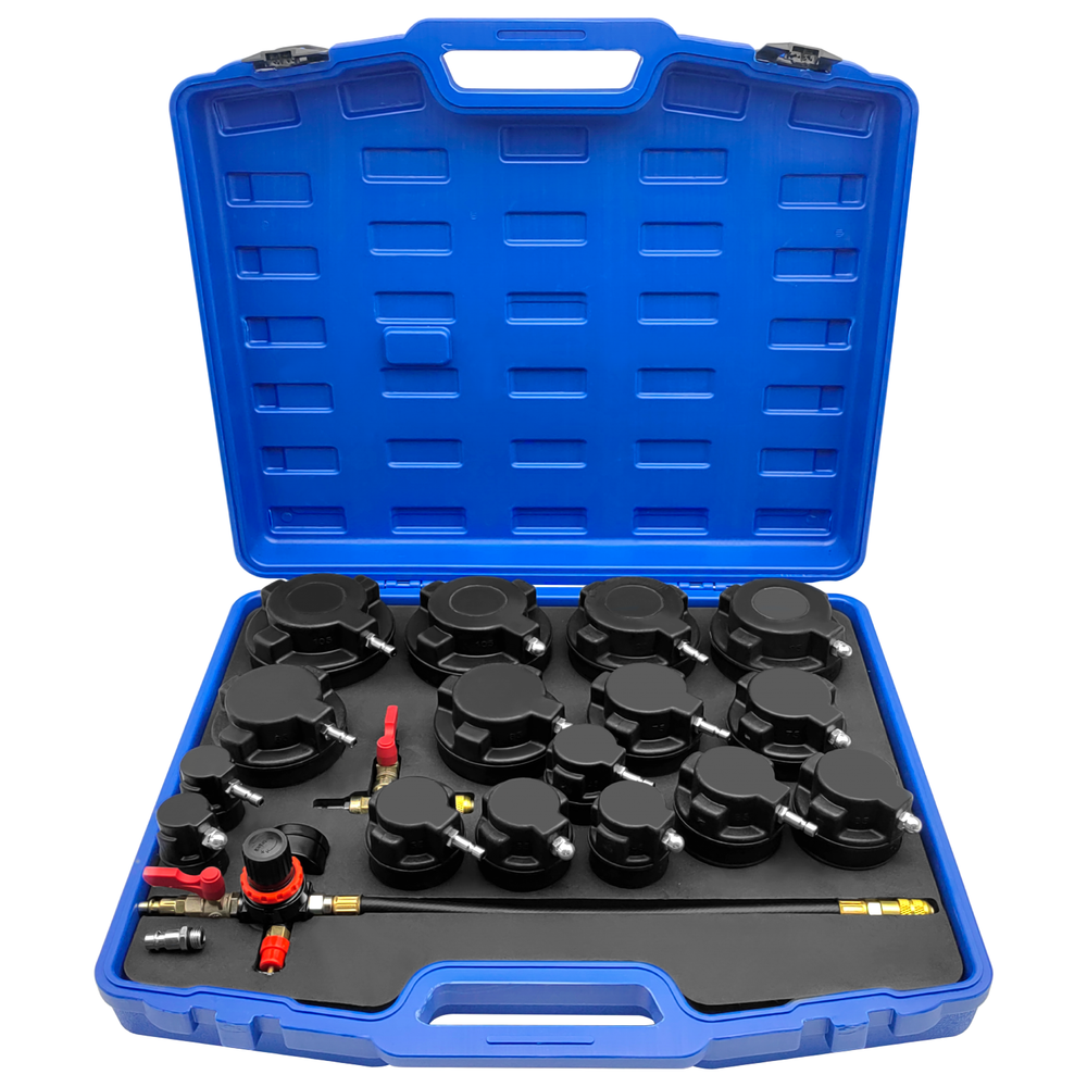 19PC Turbo Boost Leak Tester Kit, Boost Leak Test Set with 8 Pairs Smoke adapter