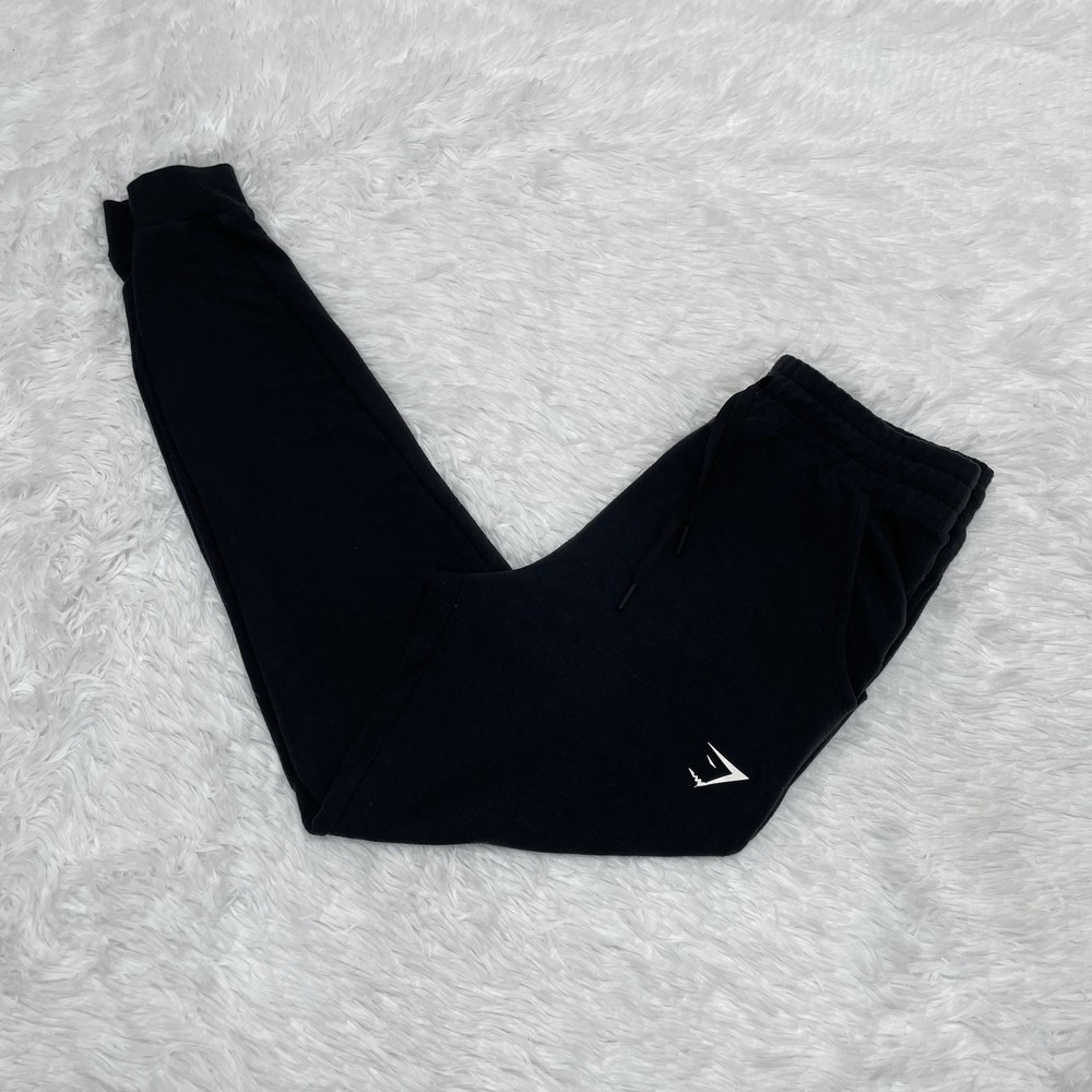 Gymshark Womens Lightweight Viscose Black Joggers Size S for Gym Workouts