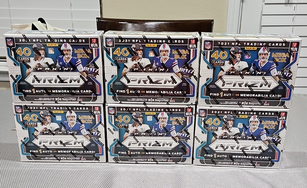 Panini Prizm 2021 NFL Football Mega Box Lot of 6