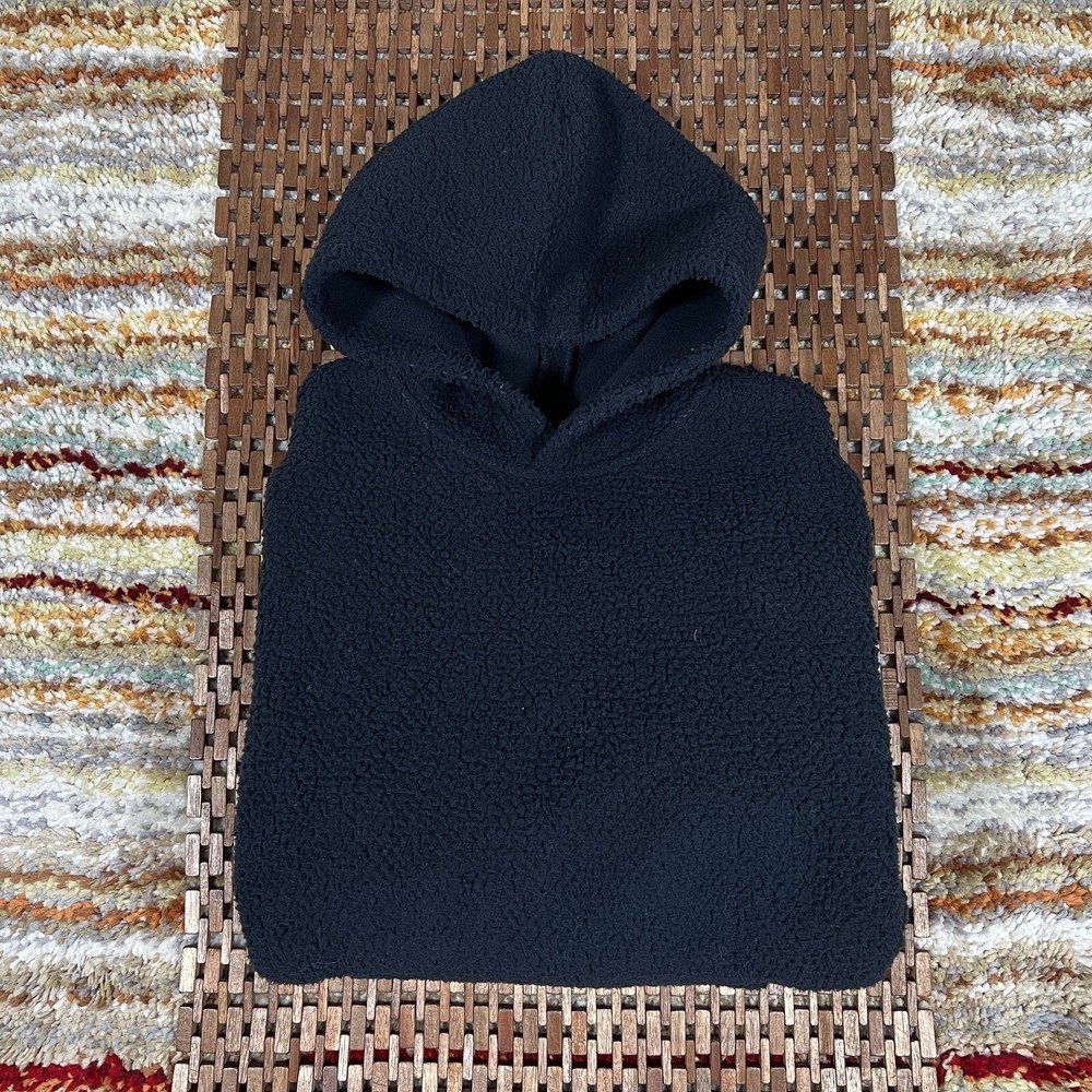 Huckberry Taylor Stitch Magic Seaweed Deep Pile Fleece Hoodie Hoody Blue Medium