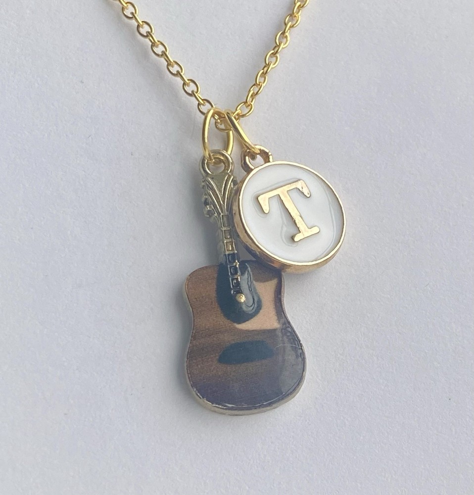 Personalized Acoustic Guitar Necklace Custom 18” Chain
