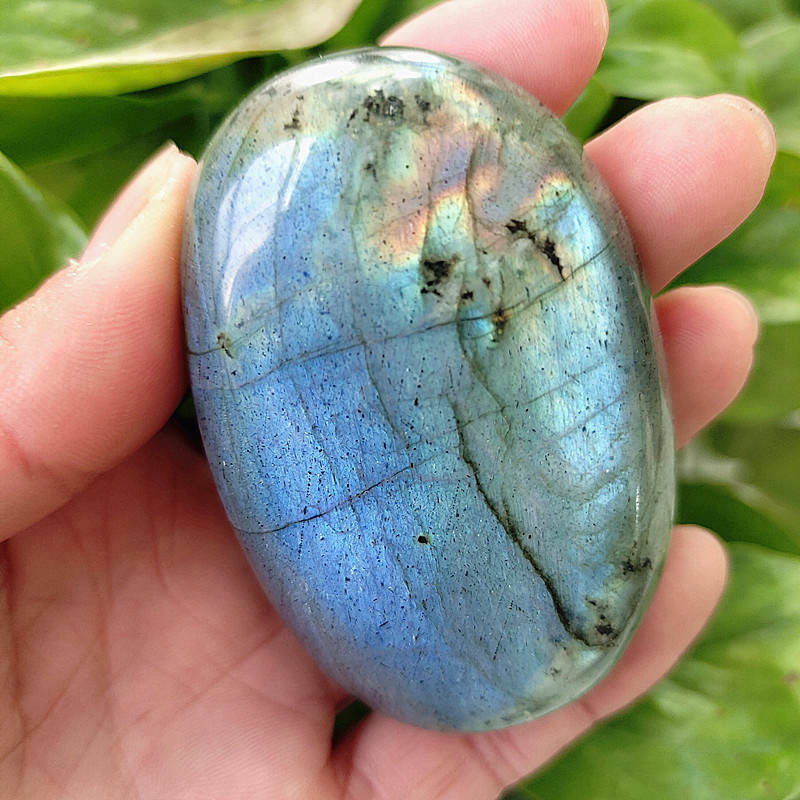 Natural Raw Labradorite Quartz Tumbled Stone for Energy Healing & Meditation