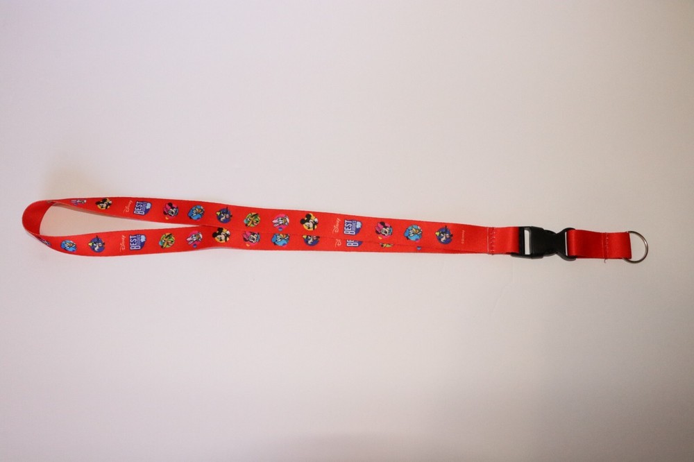 Disneyland Disney Parks Mickey & Friends Best Buddies Detachable Lanyard Red