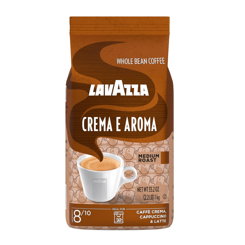 Crema E Aroma Medium Roast Whole Bean Coffee Blend 2.2 lb Bag Balanced Flavor