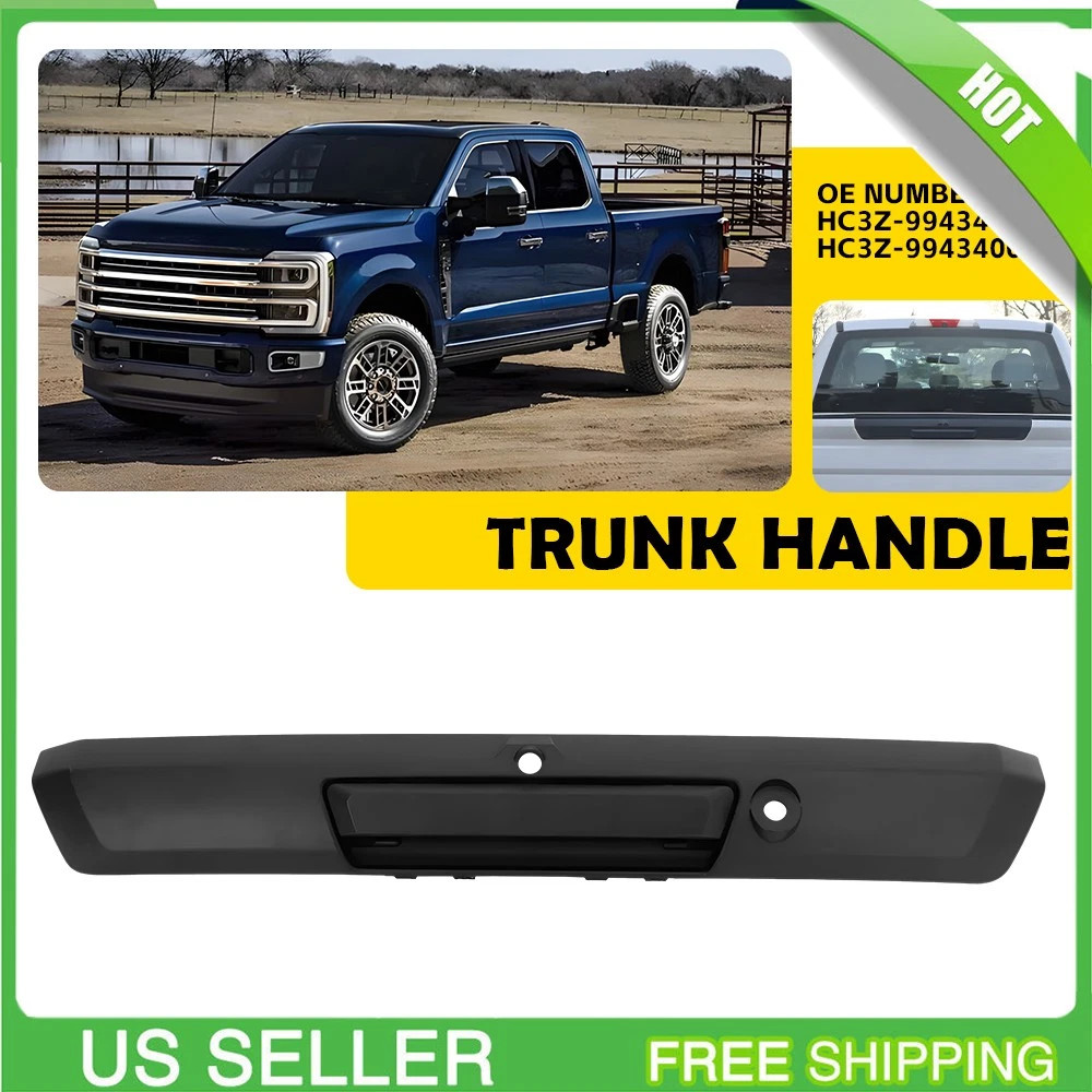 Tailgate Handle For 2017-2020 Ford F-250 F-350 F-450 Super Duty Black chrome D
