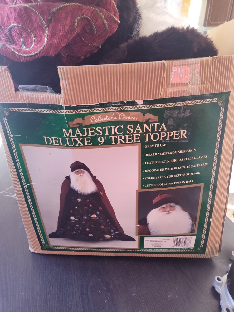 Vtg Collector's Choice Majestic Deluxe 9' Santa Claus Christmas Tree Topper