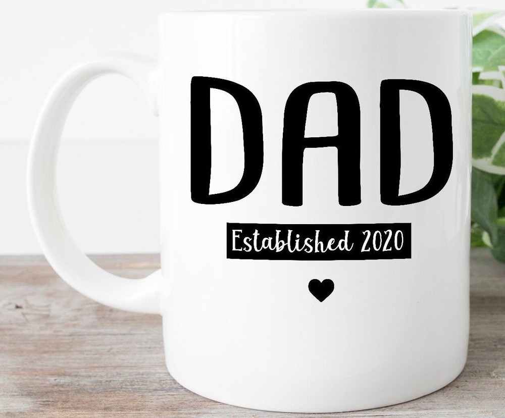 Dad Est. 2020 Cute Coffee Mug Gift For New Dad New Dad Gift Father's Day Baby
