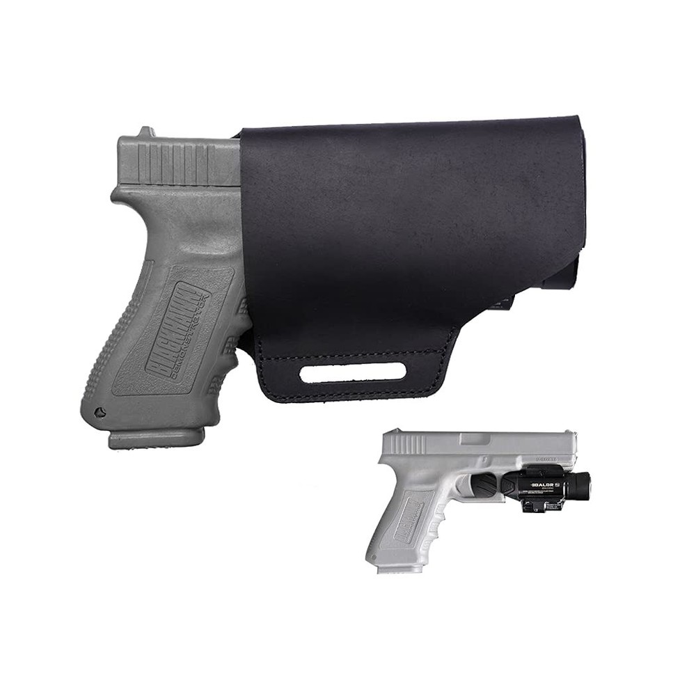 PJ21 Gun Holster, Universal Leather Holster Fits Gun with Laser or Light, Hol...