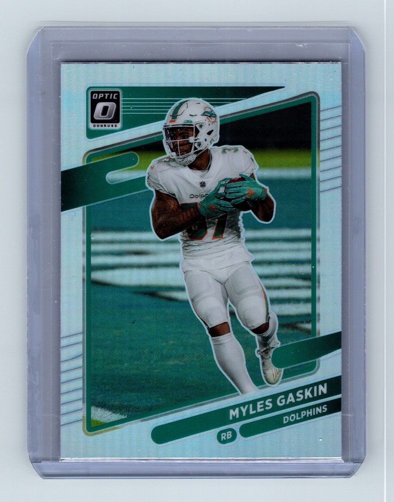 2021 Donruss Optic Myles Gaskin Holo Miami Dolphins Football Card