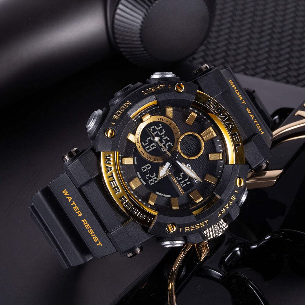 Multifunctional Waterproof Electronic Watch with Luminous Display in Various Col