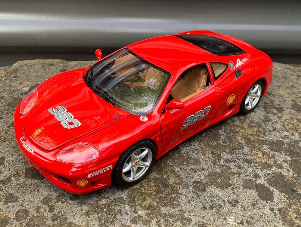 Burago Ferrari 360 Modena Challenge 1/18 Scale Red Model Diecast Racing CAR