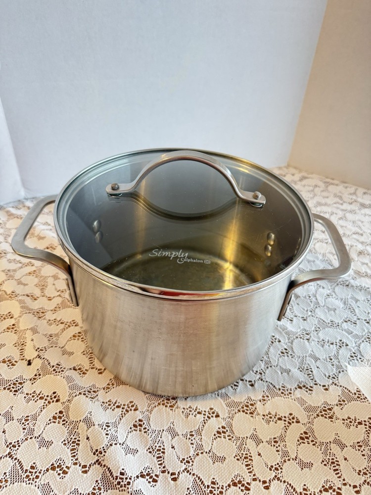 Simply Calphalon Stainless Steel 6 QT./7.5L 806 Dutch Oven Stock Pot NICE!