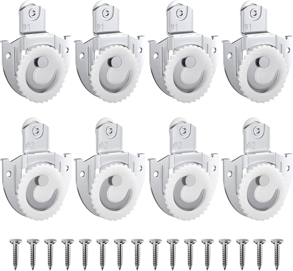 8 Piece Sliding Wardrobe Door Hardware Set, Sliding Closet Door Roller Kit to...