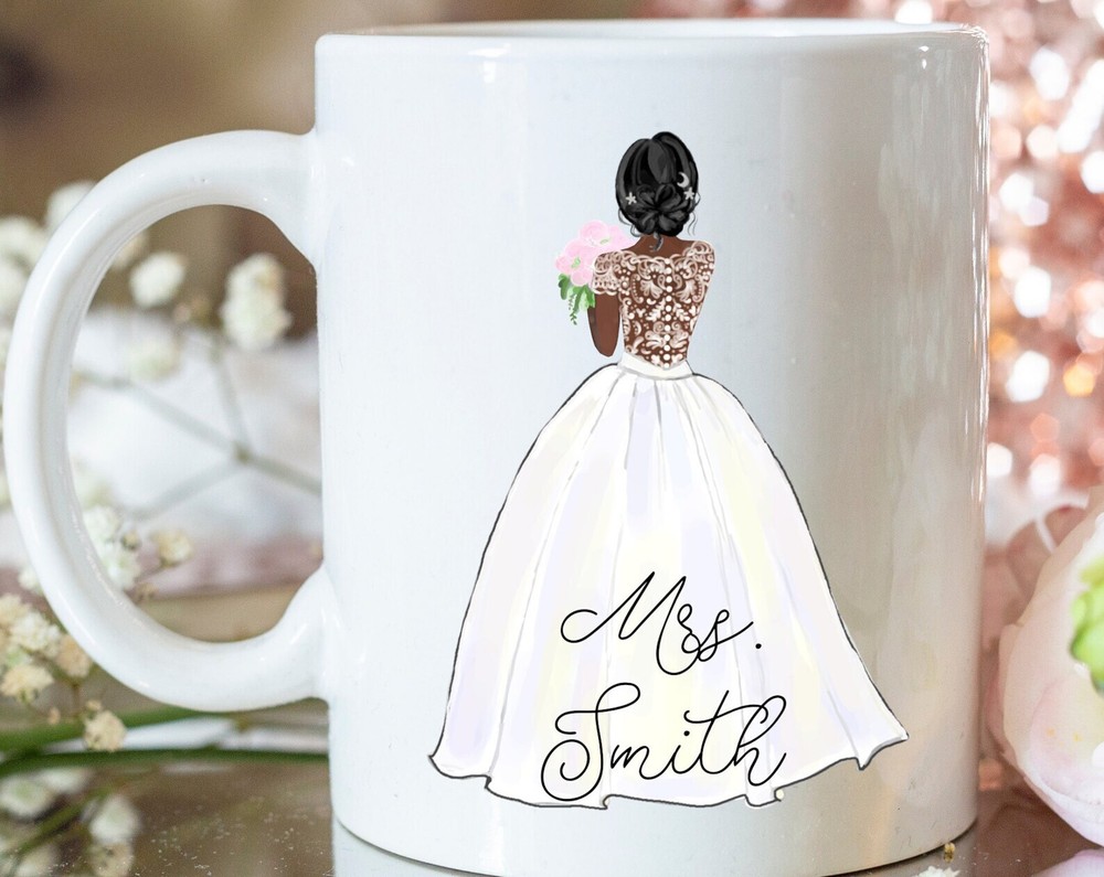 Custom Dress Bride Mug Wedding Gift Bride Coffee Mug Gift For Bride Personalized