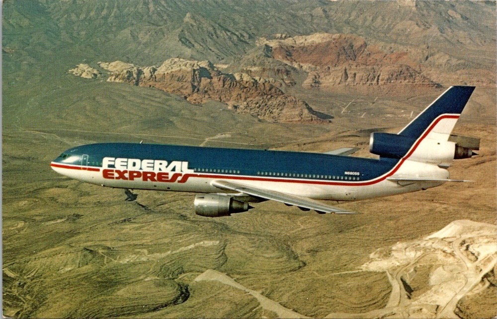 Federal Express DC-10-10CF Wide Body Freighter Postcard 25078