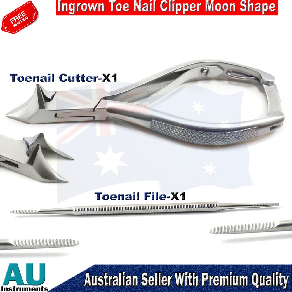 Ingrown Toe Nail Clipper Cutter Moon Shape Heavy Duty Thick Toenails Nippers CE